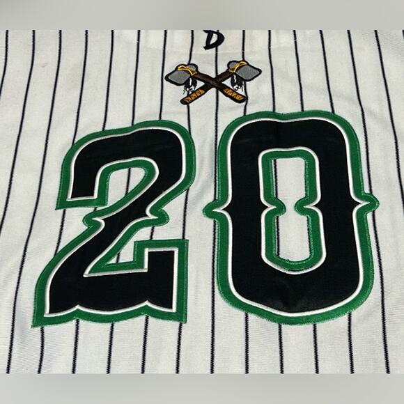 Vintage Delong MiLB Game Used # 20 Minor League Baseball Jersey Men 44 LARGE - Picture 5 of 7